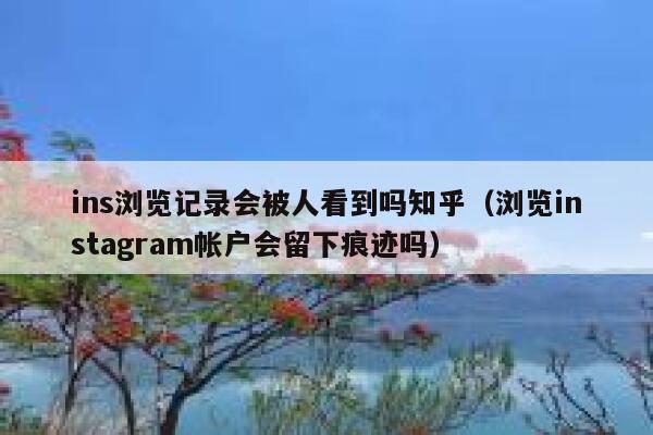 ins浏览记录会被人看到吗知乎（浏览instagram帐户会留下痕迹吗） 第1张