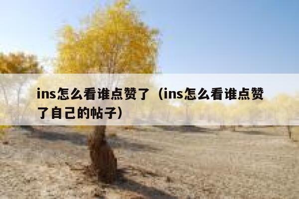 ins怎么看谁点赞了(ins怎么看谁点赞了自己的帖子) 第1张 ins怎么看谁点赞了(ins怎么看谁点赞了自己的帖子) 第1张