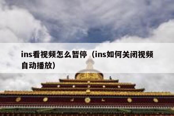 ins看视频怎么暂停（ins如何关闭视频自动播放） 第1张