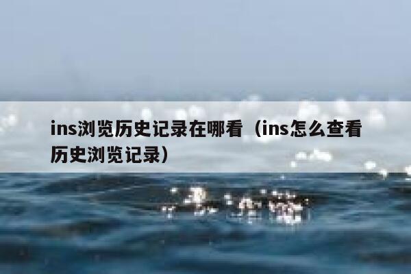 ins浏览历史记录在哪看（ins怎么查看历史浏览记录） 第1张