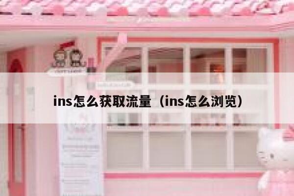 ins怎么获取流量（ins怎么浏览） 第1张