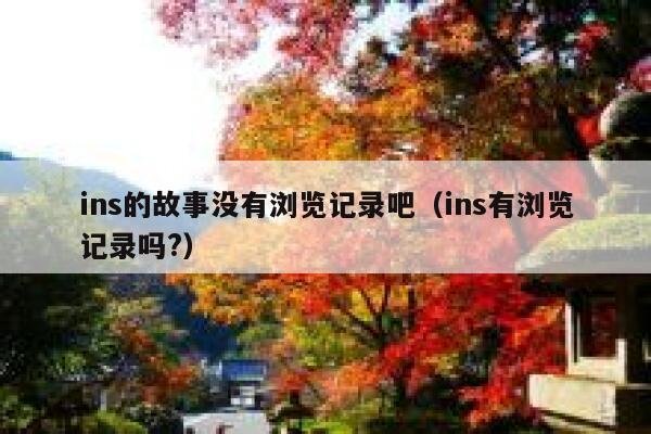 ins的故事没有浏览记录吧（ins有浏览记录吗?） 第1张