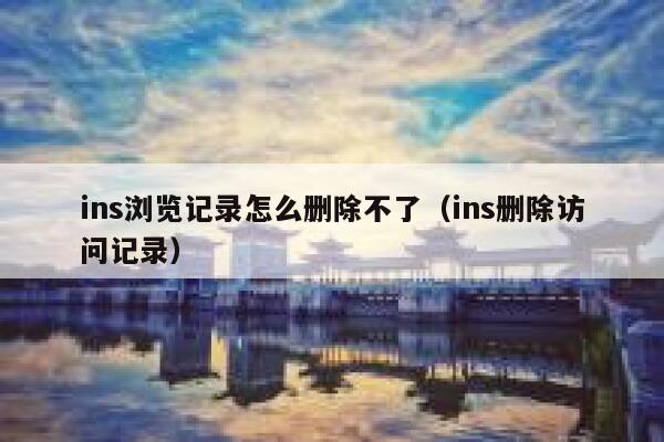 ins浏览记录怎么删除不了（ins删除访问记录） 第1张