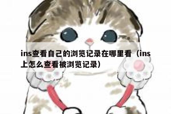 ins查看自己的浏览记录在哪里看（ins上怎么查看被浏览记录） 第1张