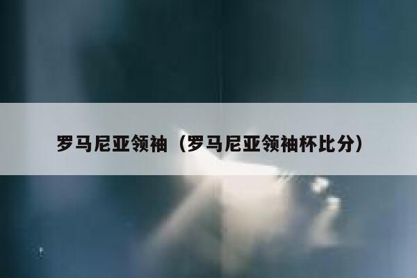 罗马尼亚领袖（罗马尼亚领袖杯比分） 第1张