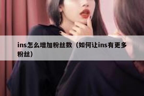 ins怎么增加粉丝数（如何让ins有更多粉丝） 第1张