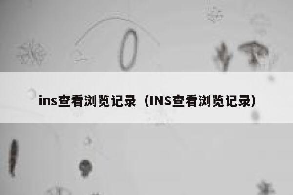 ins查看浏览记录（INS查看浏览记录） 第1张