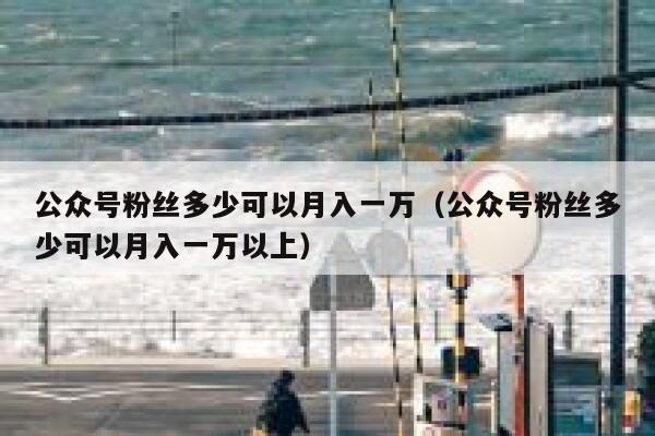 公众号粉丝多少可以月入一万（公众号粉丝多少可以月入一万以上） 第1张