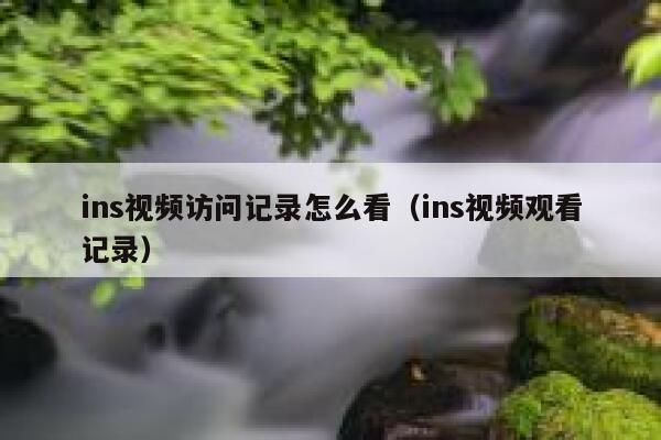 ins视频访问记录怎么看（ins视频观看记录） 第1张