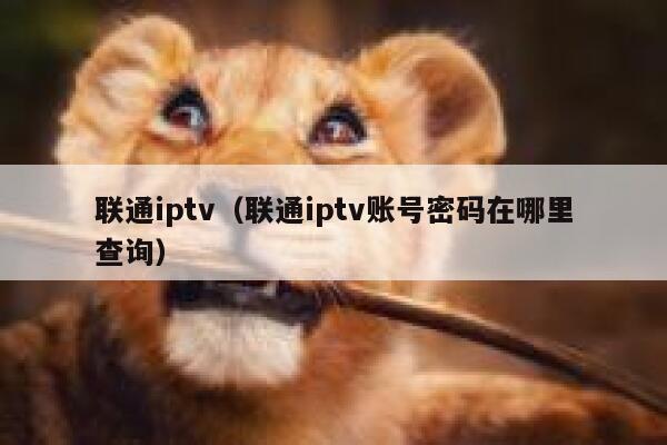 联通iptv（联通iptv账号密码在哪里查询） 第1张