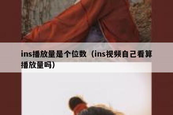ins播放量是个位数（ins视频自己看算播放量吗） 第1张