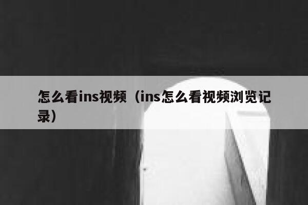 怎么看ins视频（ins怎么看视频浏览记录） 第1张