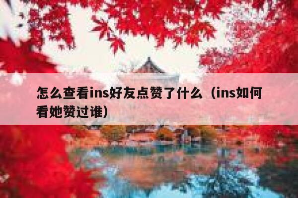怎么查看ins好友点赞了什么（ins如何看她赞过谁） 第1张