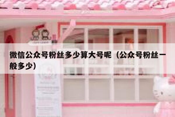 微信公众号粉丝多少算大号呢（公众号粉丝一般多少） 第1张