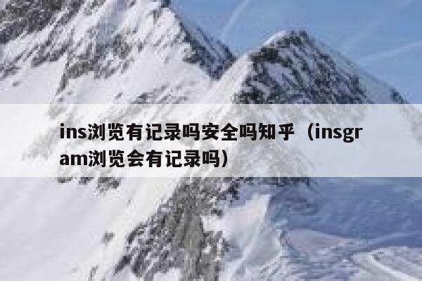 ins浏览有记录吗安全吗知乎（insgram浏览会有记录吗） 第1张
