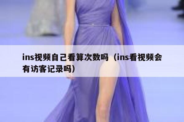 ins视频自己看算次数吗（ins看视频会有访客记录吗） 第1张