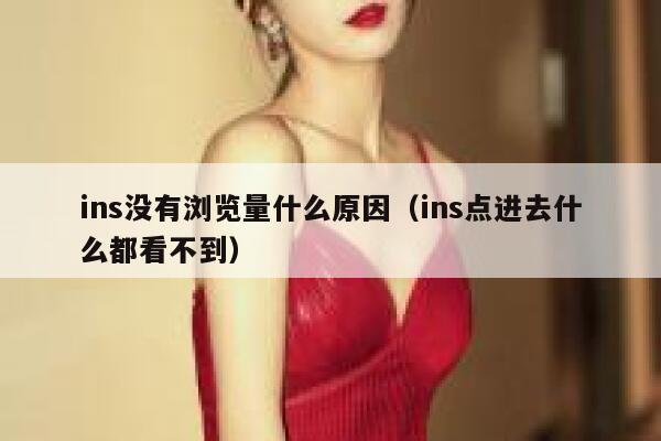 ins没有浏览量什么原因（ins点进去什么都看不到） 第1张