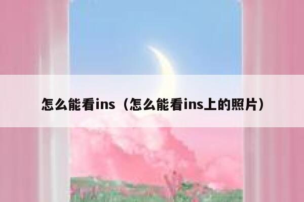 怎么能看ins（怎么能看ins上的照片） 第1张