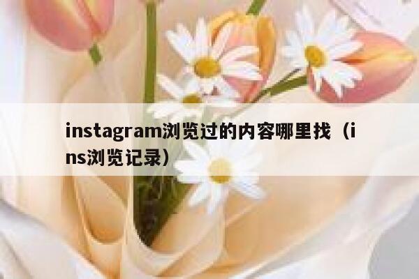 instagram浏览过的内容哪里找（ins浏览记录） 第1张