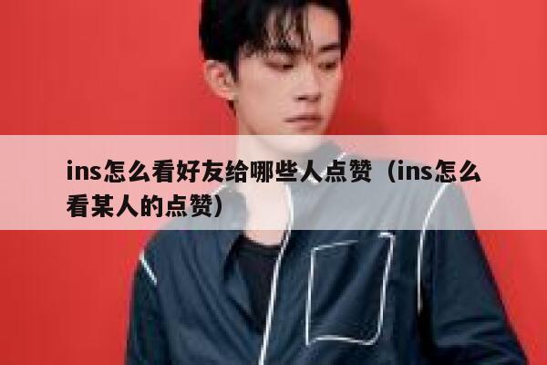 ins怎么看好友给哪些人点赞（ins怎么看某人的点赞） 第1张
