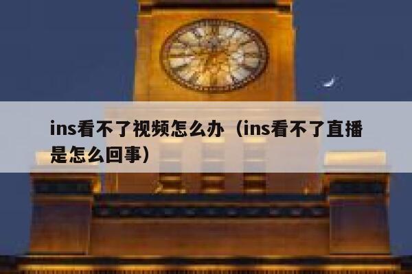 ins看不了视频怎么办（ins看不了直播是怎么回事） 第1张