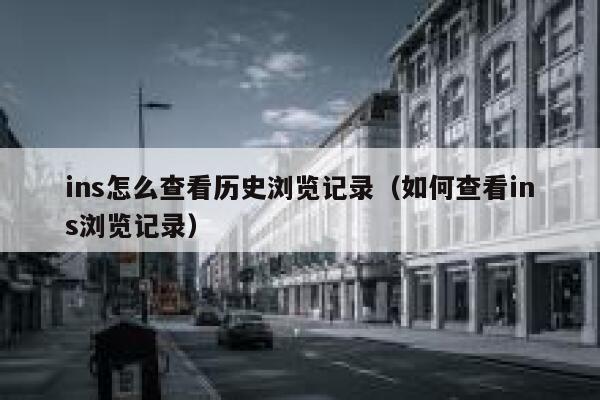 ins怎么查看历史浏览记录（如何查看ins浏览记录） 第1张