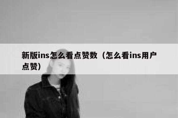 新版ins怎么看点赞数（怎么看ins用户点赞） 第1张