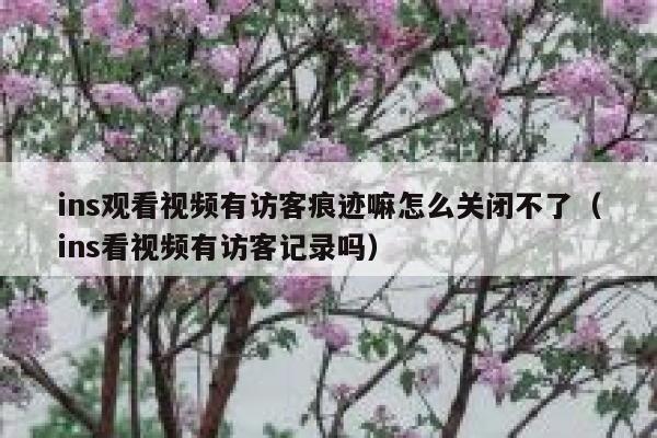 ins观看视频有访客痕迹嘛怎么关闭不了（ins看视频有访客记录吗） 第1张