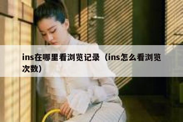 ins在哪里看浏览记录（ins怎么看浏览次数） 第1张