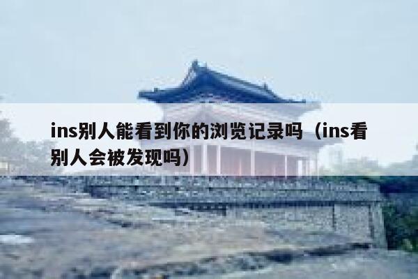 ins别人能看到你的浏览记录吗（ins看别人会被发现吗） 第1张