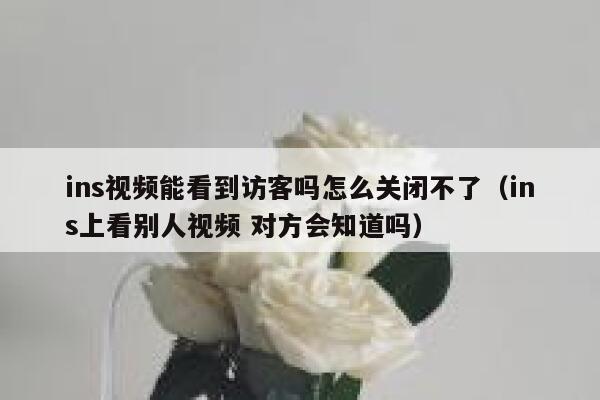 ins视频能看到访客吗怎么关闭不了(ins上看别人视频 对方会知道吗) 第1张 ins视频能看到访客吗怎么关闭不了(ins上看别人视频 对方会知道吗) 第1张