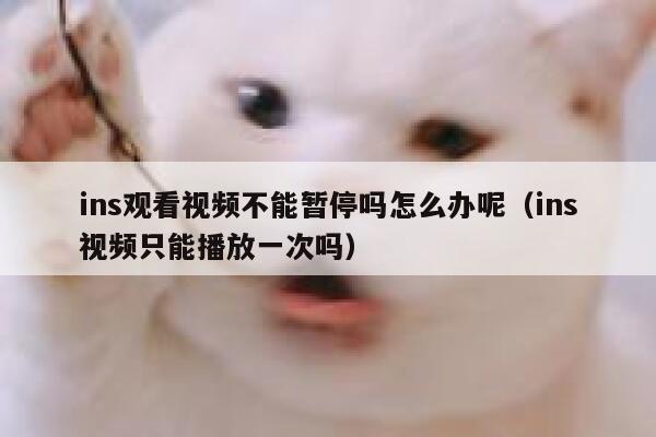 ins观看视频不能暂停吗怎么办呢(ins视频只能播放一次吗) 第1张 ins观看视频不能暂停吗怎么办呢(ins视频只能播放一次吗) 第1张