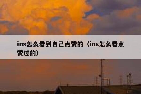 ins怎么看到自己点赞的(ins怎么看点赞过的) 第1张 ins怎么看到自己点赞的(ins怎么看点赞过的) 第1张