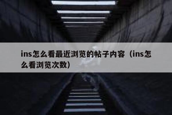 ins怎么看最近浏览的帖子内容(ins怎么看浏览次数) 第1张 ins怎么看最近浏览的帖子内容(ins怎么看浏览次数) 第1张