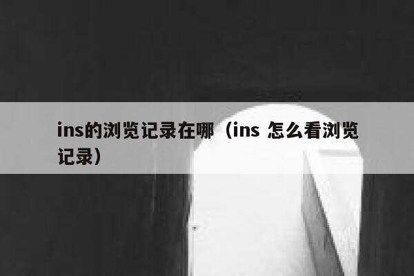 ins的浏览记录在哪(ins 怎么看浏览记录) 第1张 ins的浏览记录在哪(ins 怎么看浏览记录) 第1张