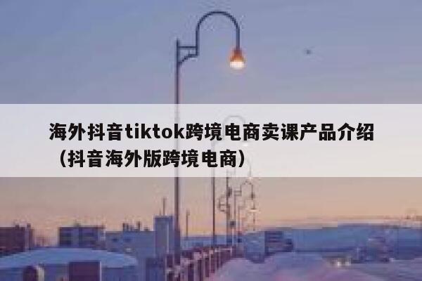 海外抖音tiktok跨境电商卖课产品介绍(抖音海外版跨境电商) 第1张 海外抖音tiktok跨境电商卖课产品介绍(抖音海外版跨境电商) 第1张