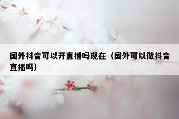 国外抖音可以开直播吗现在(国外可以做抖音直播吗) 第1张 国外抖音可以开直播吗现在(国外可以做抖音直播吗) 第1张