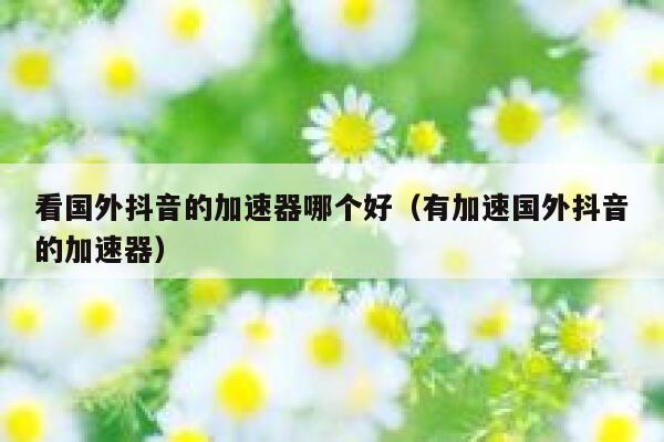 看国外抖音的加速器哪个好(有加速国外抖音的加速器) 第1张 看国外抖音的加速器哪个好(有加速国外抖音的加速器) 第1张
