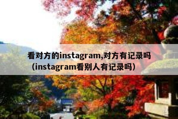 看对方的instagram,对方有记录吗(instagram看别人有记录吗) 第1张 看对方的instagram,对方有记录吗(instagram看别人有记录吗) 第1张