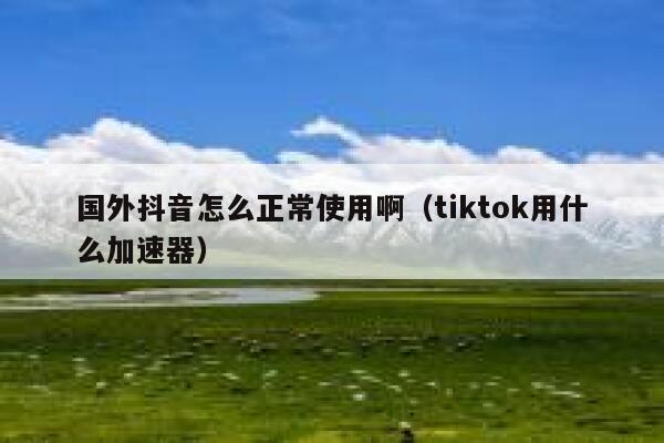 国外抖音怎么正常使用啊(tiktok用什么加速器) 第1张 国外抖音怎么正常使用啊(tiktok用什么加速器) 第1张