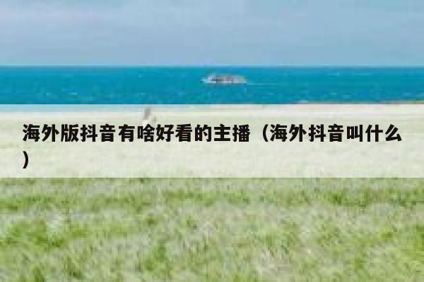 海外版抖音有啥好看的主播(海外抖音叫什么) 第1张 海外版抖音有啥好看的主播(海外抖音叫什么) 第1张