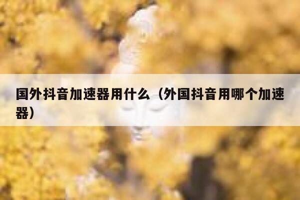 国外抖音加速器用什么(外国抖音用哪个加速器) 第1张 国外抖音加速器用什么(外国抖音用哪个加速器) 第1张