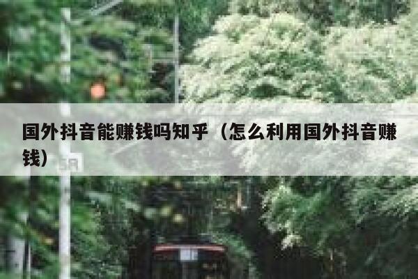 国外抖音能赚钱吗知乎(怎么利用国外抖音赚钱) 第1张 国外抖音能赚钱吗知乎(怎么利用国外抖音赚钱) 第1张