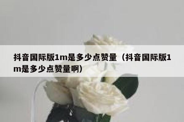 抖音国际版1m是多少点赞量(抖音国际版1m是多少点赞量啊) 第1张 抖音国际版1m是多少点赞量(抖音国际版1m是多少点赞量啊) 第1张