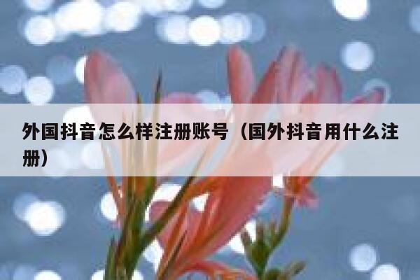 外国抖音怎么样注册账号(国外抖音用什么注册) 第1张 外国抖音怎么样注册账号(国外抖音用什么注册) 第1张
