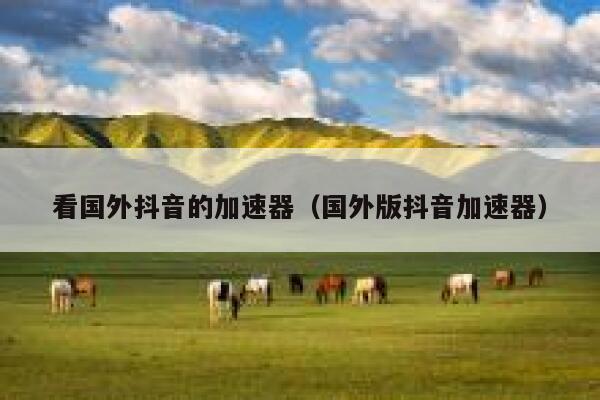 看国外抖音的加速器(国外版抖音加速器) 第1张 看国外抖音的加速器(国外版抖音加速器) 第1张