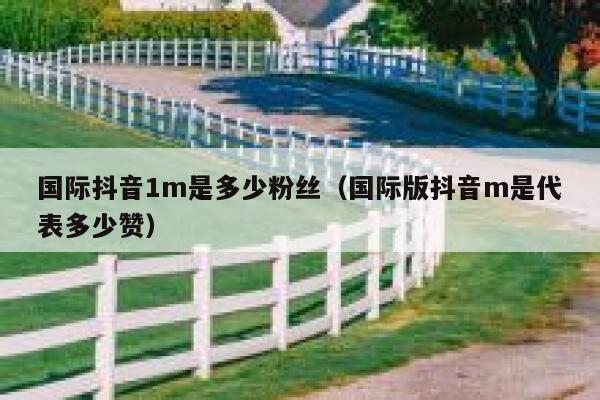 国际抖音1m是多少粉丝(国际版抖音m是代表多少赞) 第1张 国际抖音1m是多少粉丝(国际版抖音m是代表多少赞) 第1张