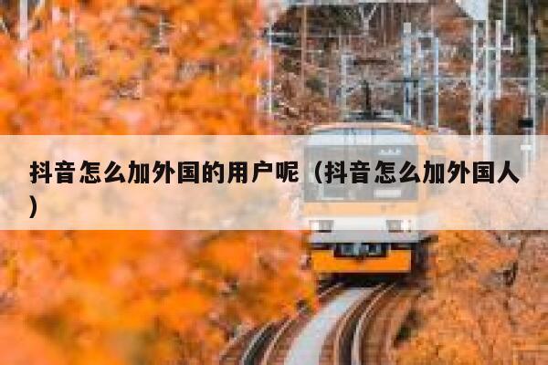 抖音怎么加外国的用户呢(抖音怎么加外国人) 第1张 抖音怎么加外国的用户呢(抖音怎么加外国人) 第1张