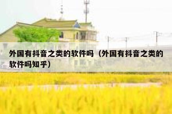 外国有抖音之类的软件吗(外国有抖音之类的软件吗知乎) 第1张 外国有抖音之类的软件吗(外国有抖音之类的软件吗知乎) 第1张