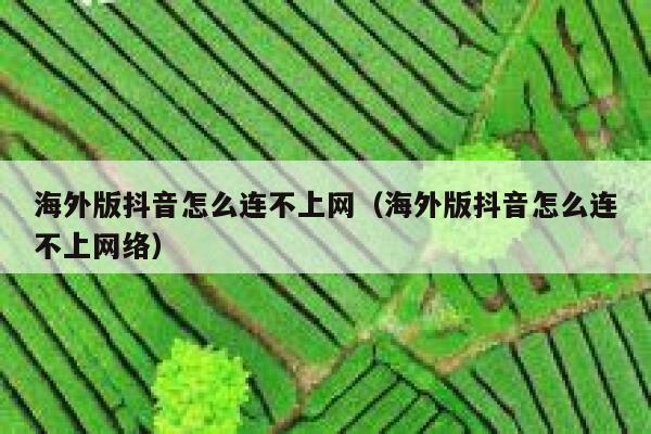 海外版抖音怎么连不上网(海外版抖音怎么连不上网络) 第1张 海外版抖音怎么连不上网(海外版抖音怎么连不上网络) 第1张